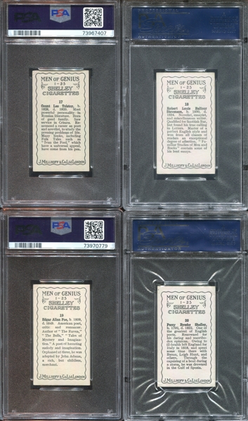 1924 J. Millhoff & Co Men Of Genius Lot of (16) PSA-Graded Cards