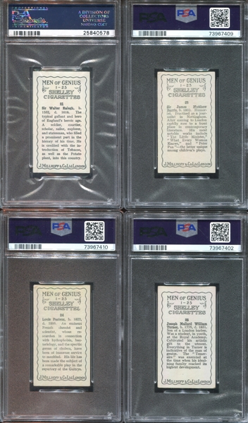 1924 J. Millhoff & Co Men Of Genius Lot of (16) PSA-Graded Cards