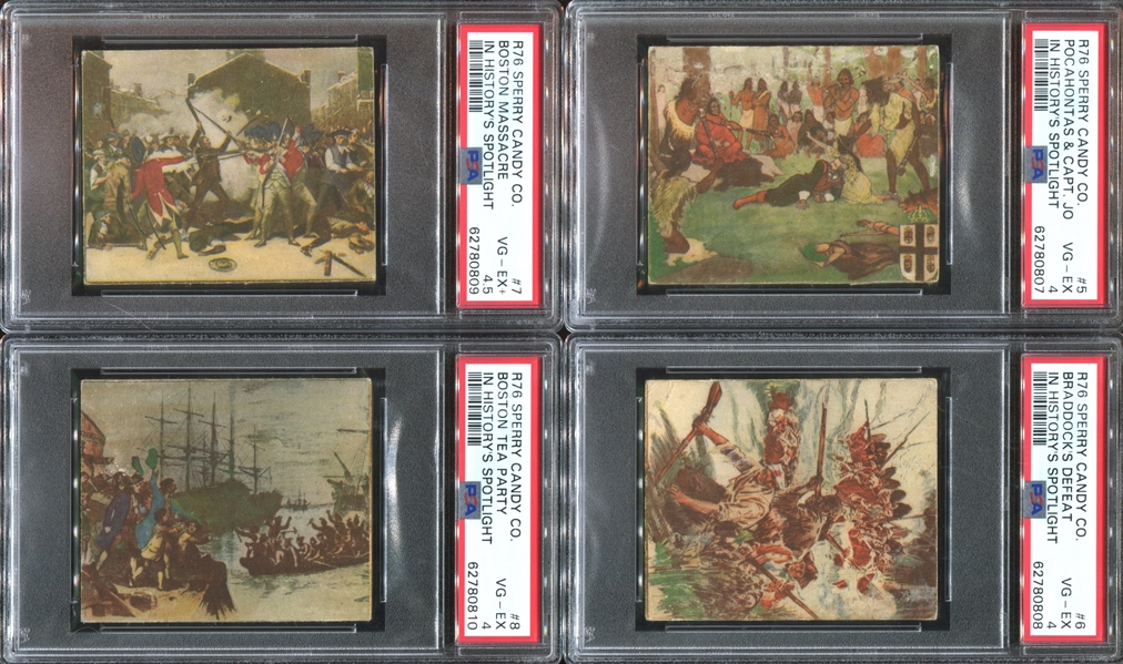 R76 Sperry Mfg. In History's Spotlight Complete PSA-Graded Set of (24) Cards