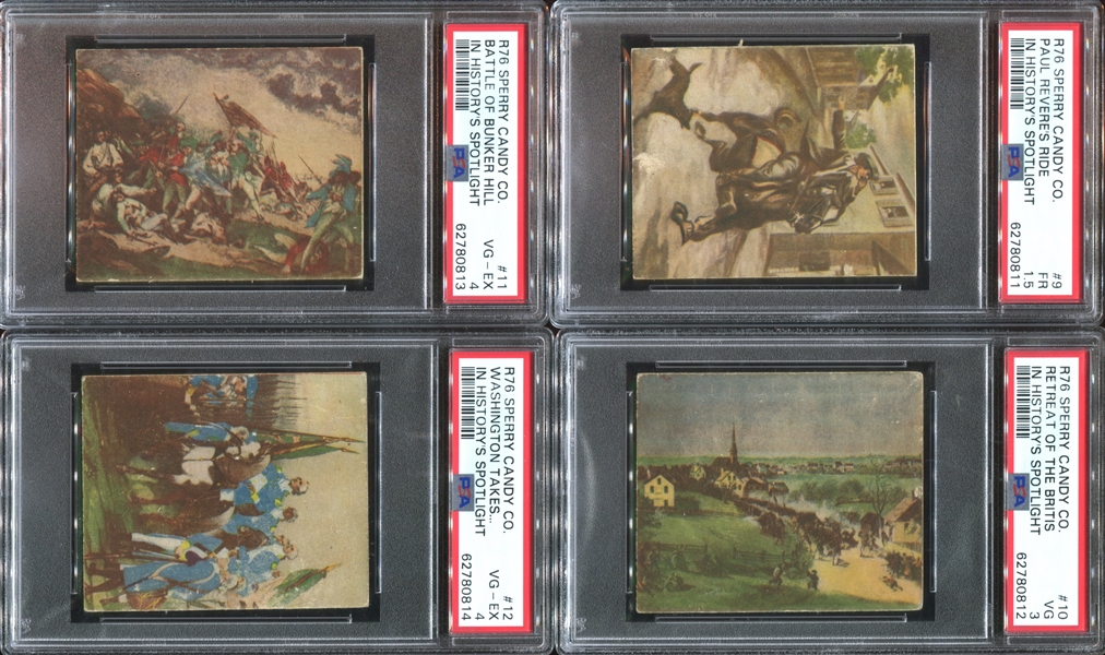 R76 Sperry Mfg. In History's Spotlight Complete PSA-Graded Set of (24) Cards