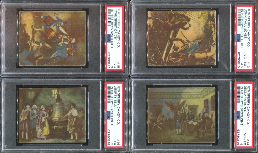 R76 Sperry Mfg. In History's Spotlight Complete PSA-Graded Set of (24) Cards