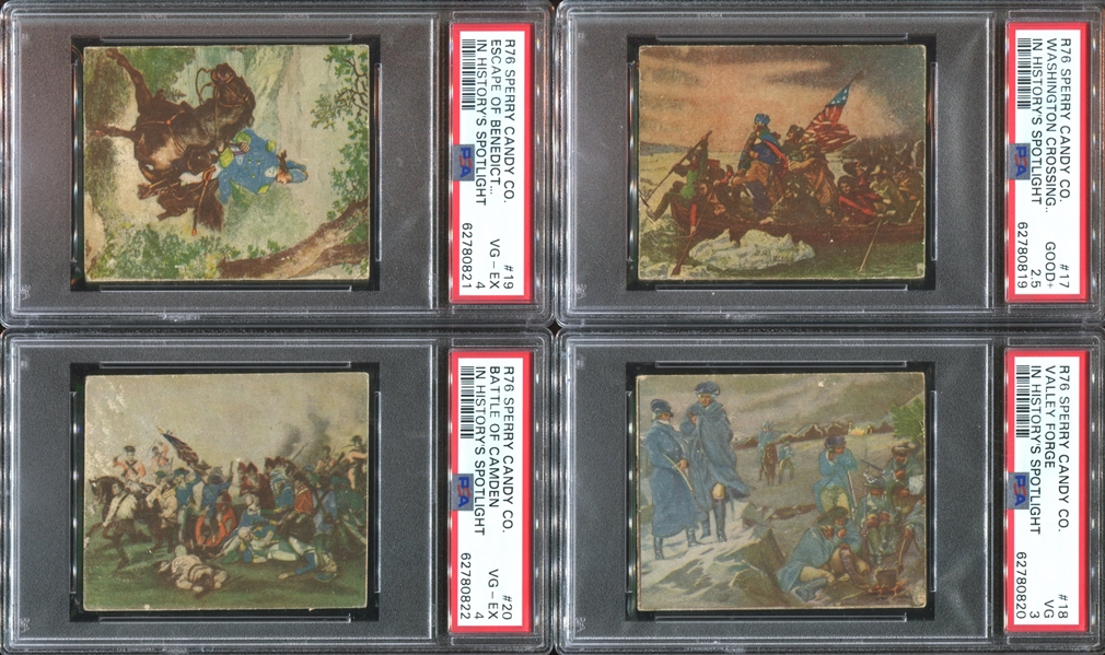 R76 Sperry Mfg. In History's Spotlight Complete PSA-Graded Set of (24) Cards