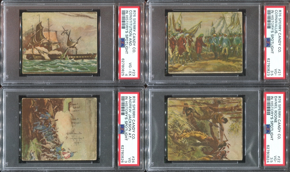 R76 Sperry Mfg. In History's Spotlight Complete PSA-Graded Set of (24) Cards