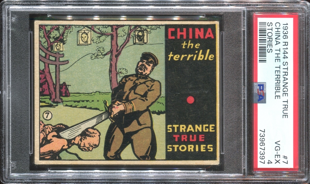 R144 Wolverine Gum Strange True Stories #7 China the Terrible PSA4 VG-EX