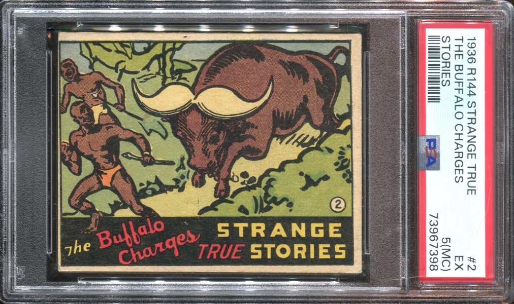 R144 Wolverine Gum Stranger True Stories #2 The Buffalo Charges PSA5 EX(MC)