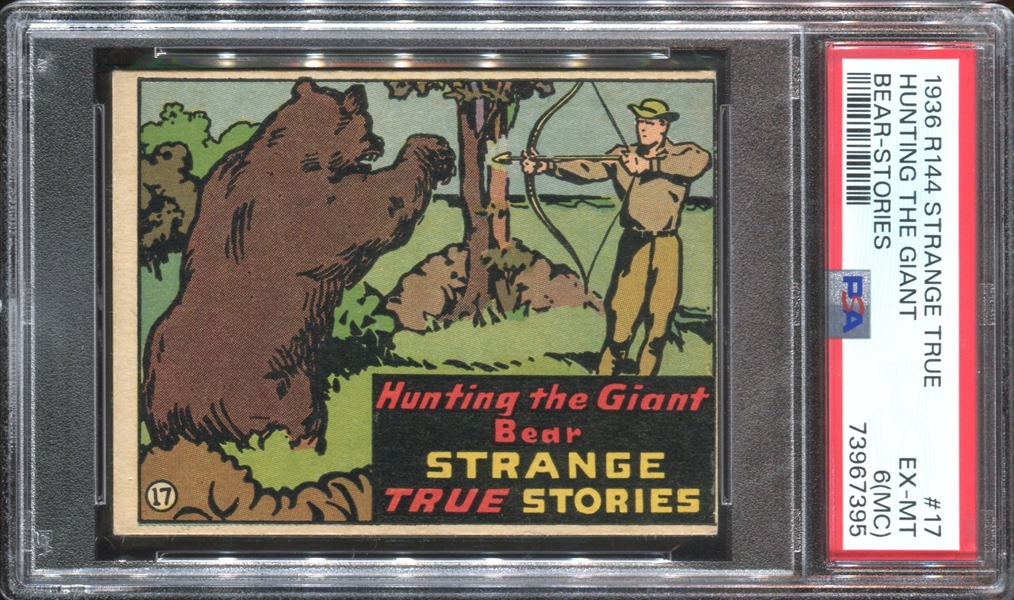 R144 Wolverine Gum Stranger True Stories #17 Hunting the Giant Bear PSA6 EX-MT(MC)