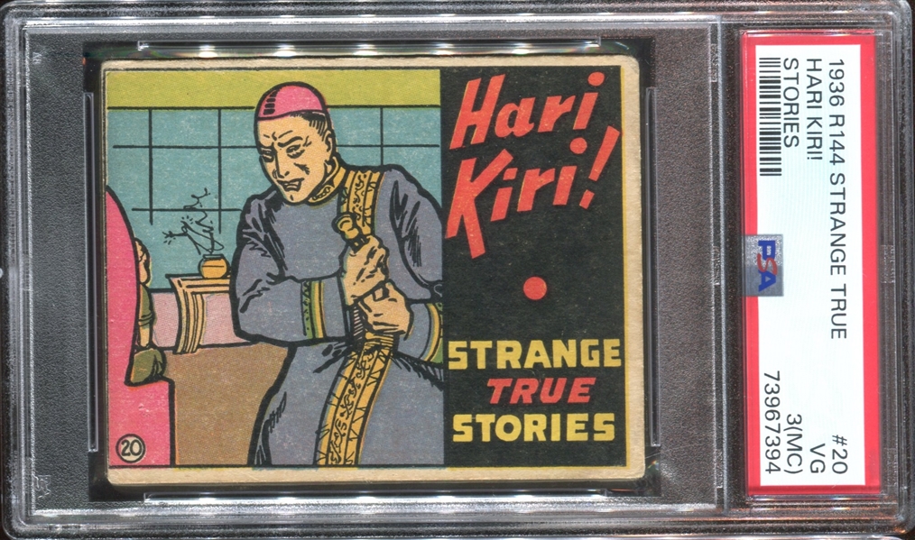 R144 Wolverine Gum Stranger True Stories #20 Hari Kiri! PSA3 VG(MC)