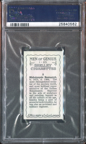 1924 J. Millhoff Men of Genius Lot of (3) PSA7 NM Graded Cards