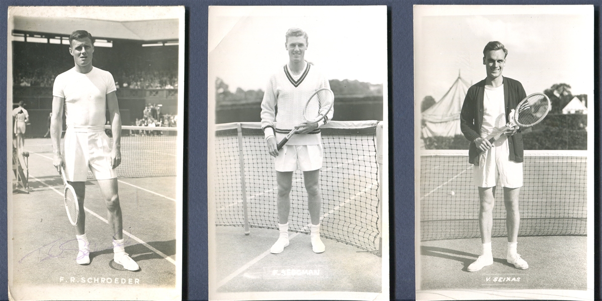 Tennis Hall of Famer Postcard Lot of (10) Cards