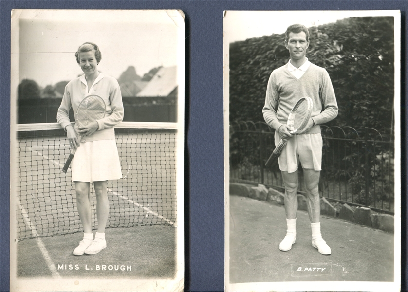 Tennis Hall of Famer Postcard Lot of (10) Cards