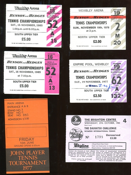 Mixed Lot of (50) Tennis Tournament Ticket Stubs