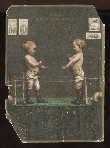 Interesting Lichten Brothers Cigars Boxing Trade Card Pair Picturing Trading Cards