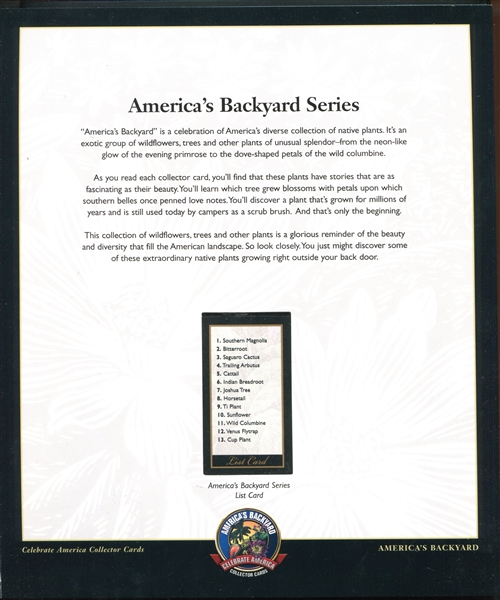 T-UNC 2006 R. J. Reynolds Tobacco America's Backyard Complete Set of (23) Cards With Companion Album