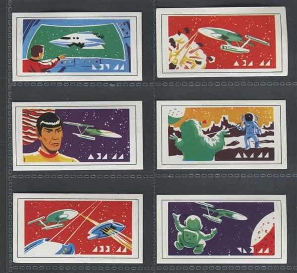 1971 Primrose Confectionery (UK) Star Trek Complete Set of (12) Cards/Stamps