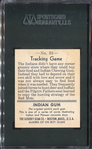 R773 Goudey Indian Gum #35 Tracking Game SGC84 NM