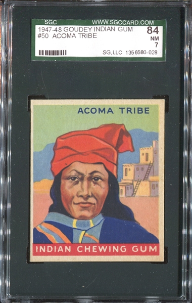 R773 Goudey Indian Gum #50 Acoma Tribe SGC84 NM