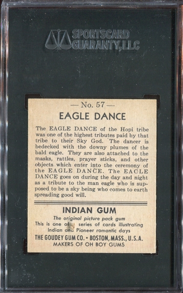 R773 Goudey Indian Gum #57 Eagle Dance SGC84 NM