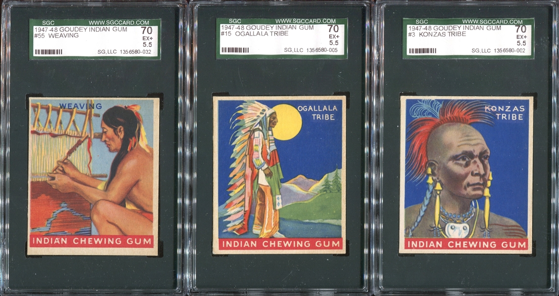 R773 Goudey Indian Gum Lot of (5) SGC-Graded Cards