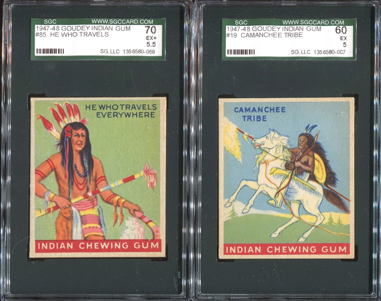 R773 Goudey Indian Gum Lot of (5) SGC-Graded Cards