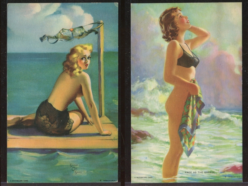 W424 Mixed Mutoscope Pinup Girls Lot of (11) With PSA-Graded Example