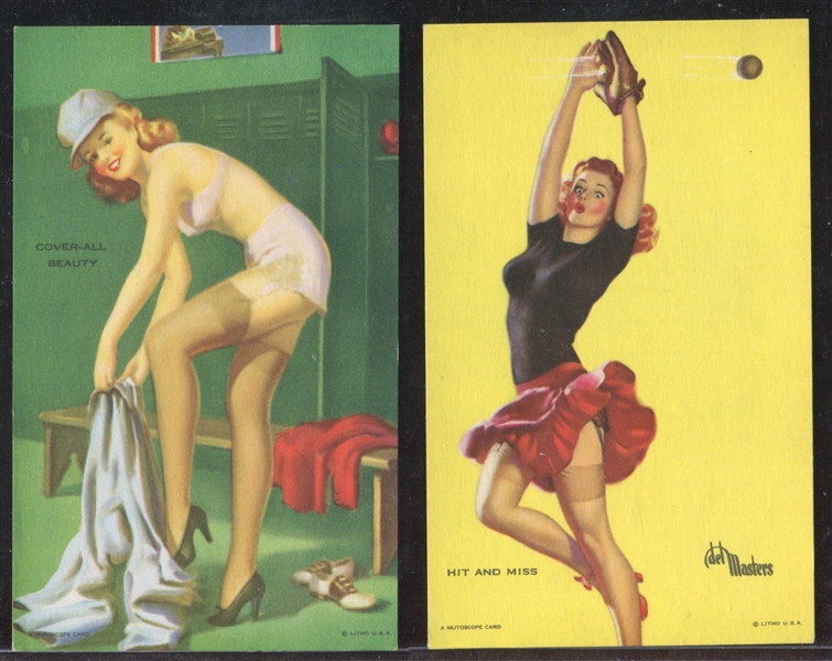 W424 Mixed Mutoscope Pinup Girls Lot of (11) With PSA-Graded Example