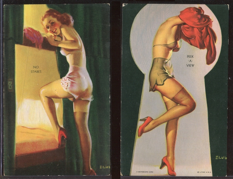 W424 Mixed Mutoscope Pinup Girls Lot of (11) With PSA-Graded Example