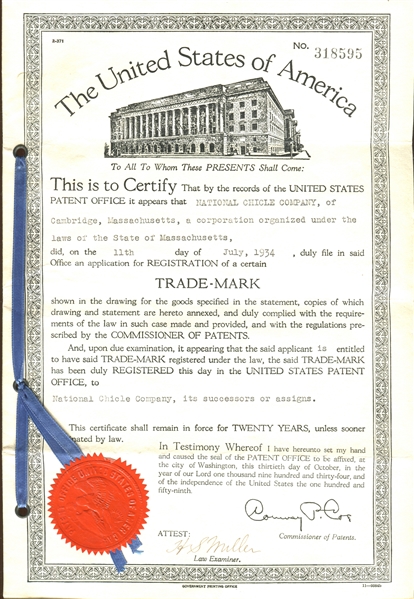 Goudey Trade-Mark and Renewal for Scram Product With File Paperwork