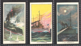 E8 American Caramel U.S. Battleships Lot of (5) High Grade Cards