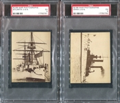 N158 Duke Honest Long Cut War Photographs Near Set of (26/28) Cards with PSA-Graded