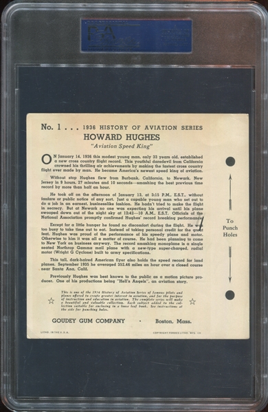 R65 Goudey History of Aviation Complete Set of (10) With Almost All PSA-Graded