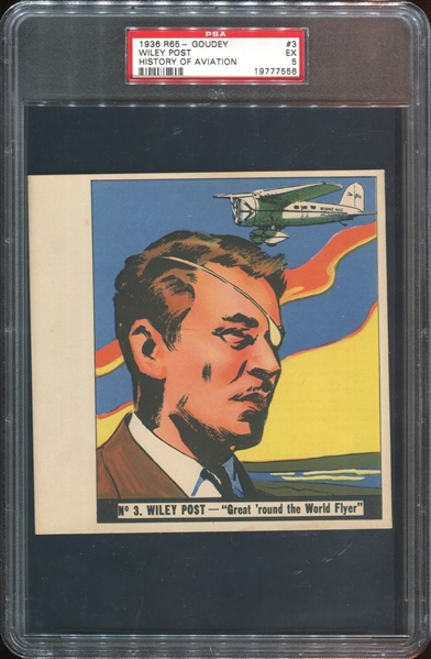 R65 Goudey History of Aviation Complete Set of (10) With Almost All PSA-Graded