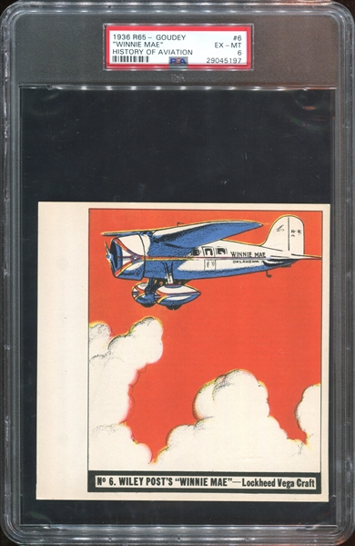 R65 Goudey History of Aviation Complete Set of (10) With Almost All PSA-Graded