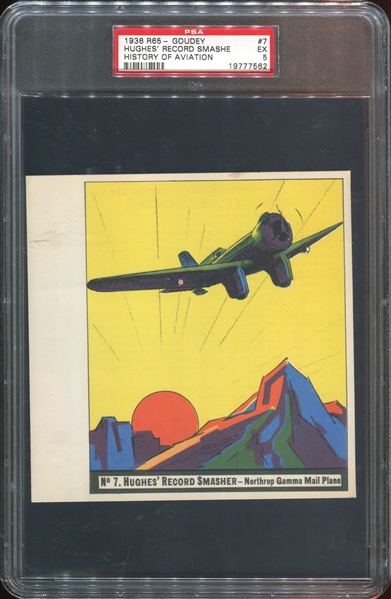 R65 Goudey History of Aviation Complete Set of (10) With Almost All PSA-Graded