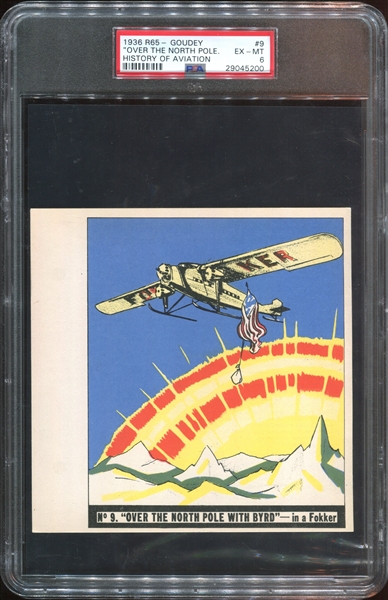 R65 Goudey History of Aviation Complete Set of (10) With Almost All PSA-Graded