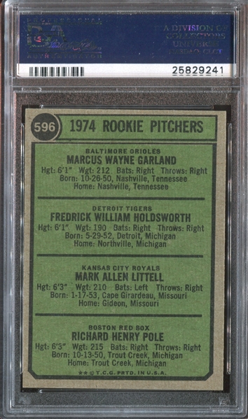 1974 Topps Rookie Pitchers #596 PSA9 Mint