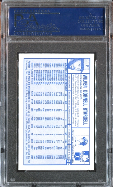 1976 Kellogg's #22 Willie Stargell PSA10 Gem Mint