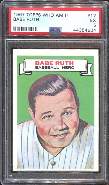 1967 Topps Who Am I? #12 Babe Ruth PSA5 EX