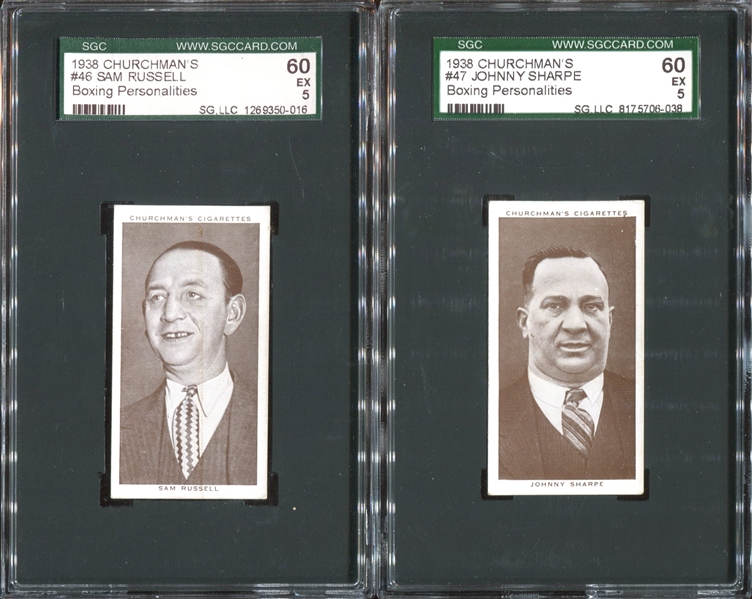 1938 Churchman's Boxing Personalities Lot of (4) SGC-Graded Cards