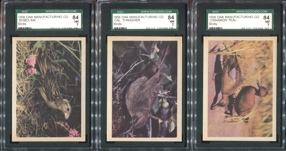 R724-2 Oak Premere Birds Lot of (25) SGC-Graded Cards