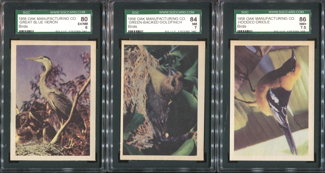 R724-2 Oak Premere Birds Lot of (25) SGC-Graded Cards