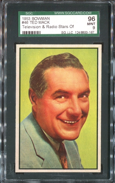 1953 Bowman Television & Radio Stars #46 Ted Mack SGC96 Mint 9