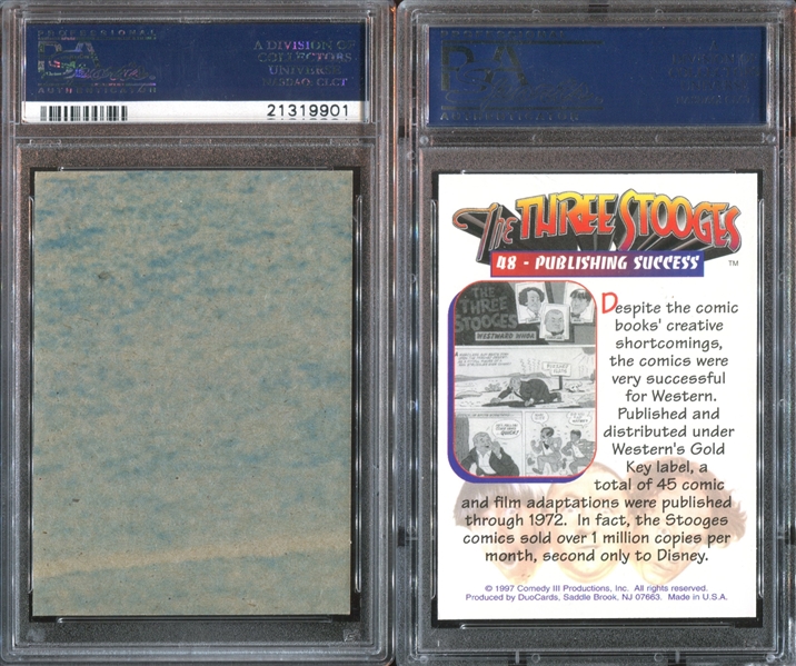 1980's/1990's Lot of (2) Three Stooges PSA-Graded Cards