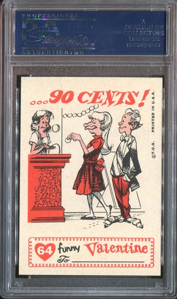 1959 Topps Funny Valentines #64 Darling You Have... PSA9 Mint