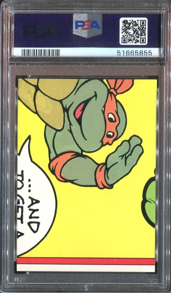 1989 Topps T/M/N/T Stickers #8 Turtle Power! PSA8 NM-MT