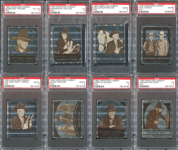 1950 Topps Hopalong Cassidy Complete Set of (238) With All (8) Foil Cards