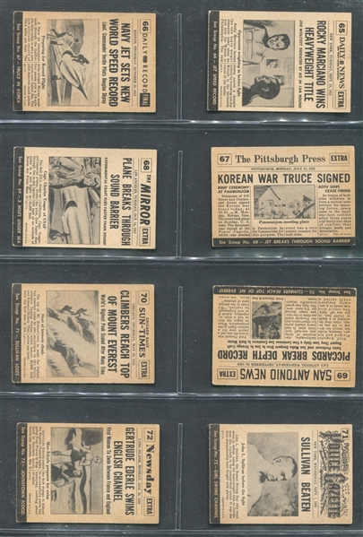 1954 Topps Scoop Complete Set of (156) Cards and (1) Extra