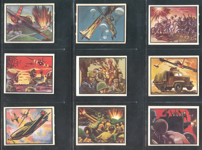 1950 Topps Freedom's War Complete Set of (203) Cards w/Die-Cut Tanks