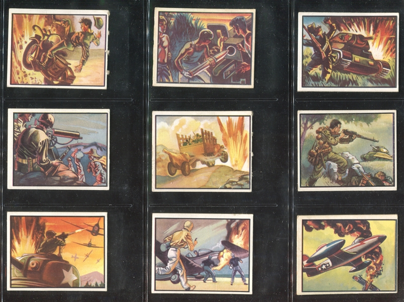 1950 Topps Freedom's War Complete Set of (203) Cards w/Die-Cut Tanks