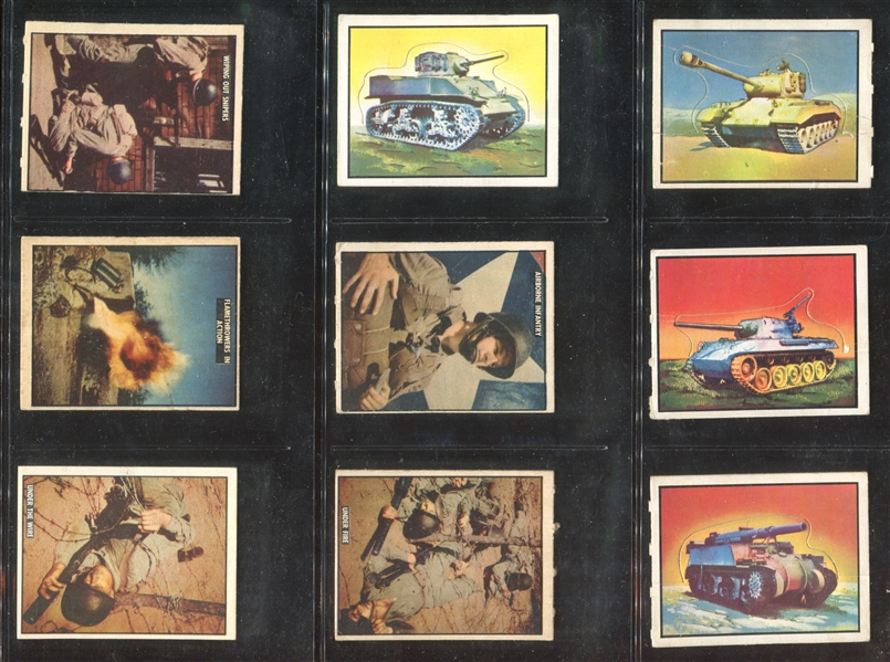 1950 Topps Freedom's War Complete Set of (203) Cards w/Die-Cut Tanks