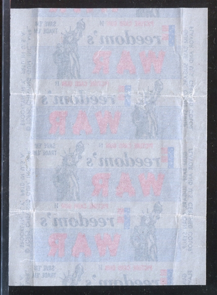 1950 Topps Freedom's War One Cent Wrapper